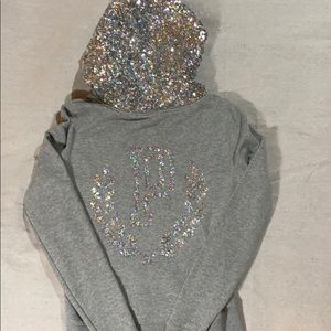 VS PINK Sequin Full Zip Hooded Sweatshirt